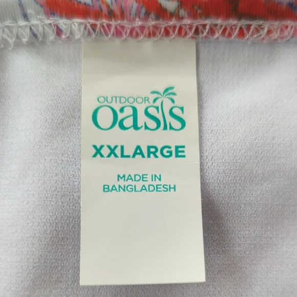 Oasis Ruffle Tropical Floral One Piece Swimsuit XXL Blue White - Picture 2 of 16